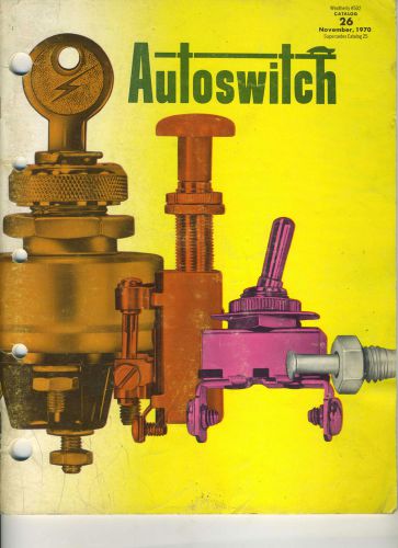 Vintage november 1970 automotive controls corporation autoswitch catalog 26