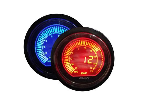 Universal boost gauge with sensors (blue and amber color, 2.5” / 60mm)
