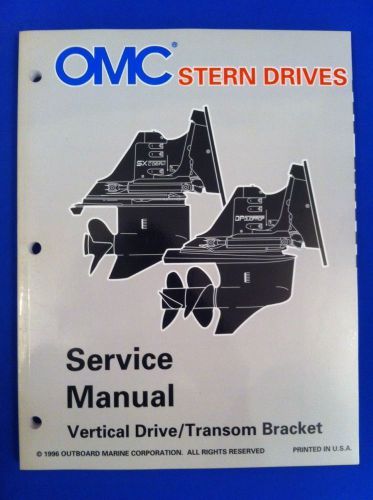 Omc stern drives vertical drive transom bracket &#034;lk&#034; service repair manual