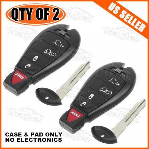 2 new insert remote fob key shell case 5tn for 2008-2012 jeep grand cherokee