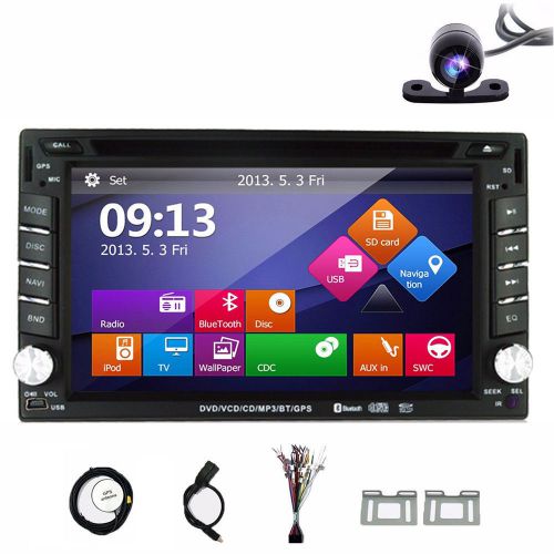 6.2&#039;&#039;car stereo dvd player bluetooth in dash ipod tv gps head unit system+camera