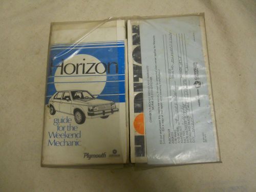1978 plymouth horizon operating instructions &amp; product information; guide bookle