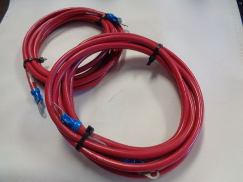 Red 6 awg pair ( 2 ) electrical wire cable 10&#039; j1127 marine boat