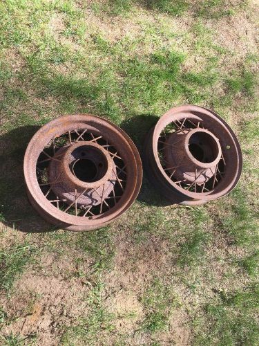 16x4  ford wire wheel pair matched 1935 hot rod wheels or 1936 roadster