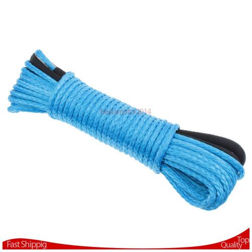 New 1/4&#034; x 50&#039; blue  synthetic fiber winch line cable rope 7200 lbs suv atv utv