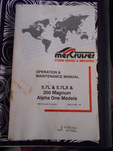 Mercruiser operation &amp; maintenance manual for stern drives &amp; inboards