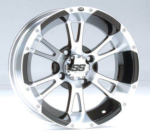 Itp ss112 aluminum wheel 14x6 machined w/black (1428313404b)