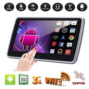 10.1&#034; wifi android 4.4 quad-core touch car usb headrest monitor tv player gps
