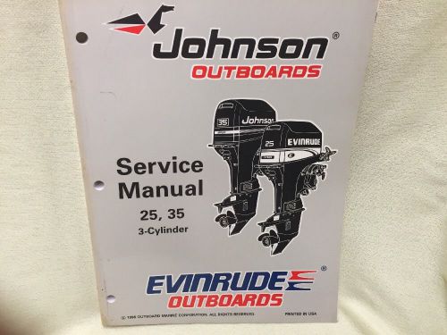 1996 johnson / evinrude service manual [ 25,35, &amp; 3 cylinder engine