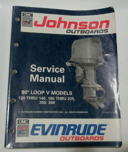 Johnson/evinrude outboards 1991  90° loop v models - dealer service manual