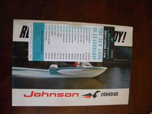 Vintage 1966 johnson sea-horse motors sales brochure