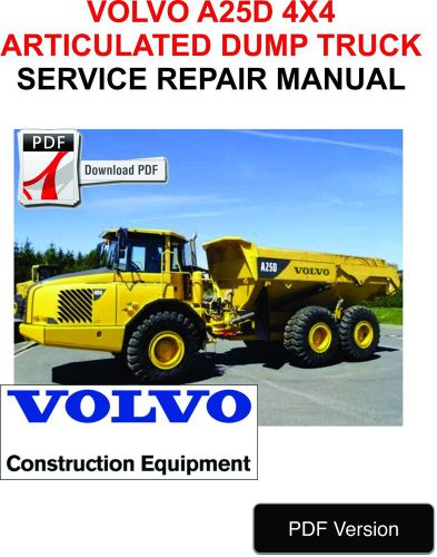 Volvo a25d 4x4 articulated dump truck service repair manual