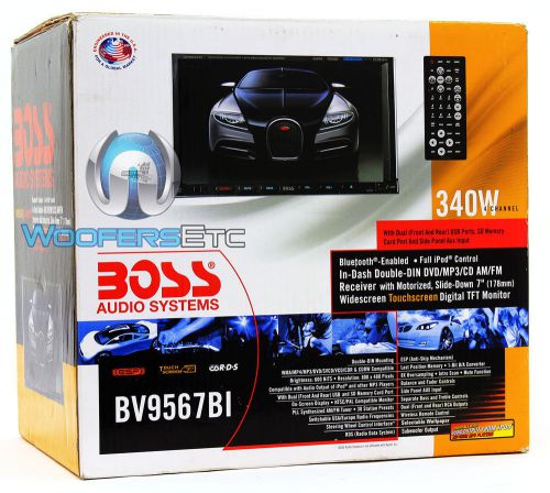 Boss bv9567bi in-dash 2-din 7&#034; tv touchscreen cd dvd mp3 bluetooth usb sd stereo