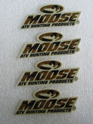 Four 4) moose atv hunting decals bike fender tank stickers motocross camo design