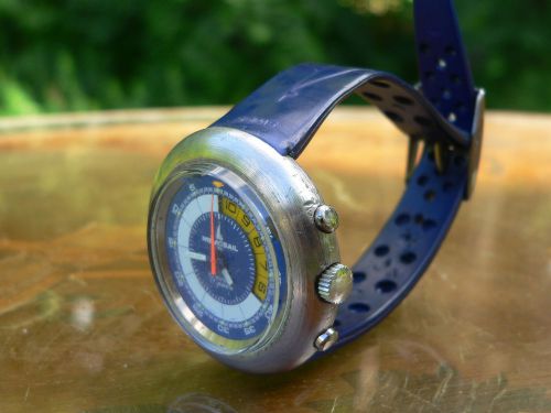 Vintage &amp; original memosail swiss yachting chrono watch from maine estate, works