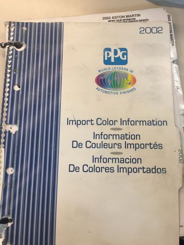 Ppg 2002 import color information - color chip book