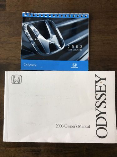 2003 honda odyssey owners manual  set