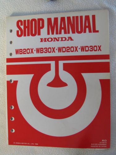 Honda water pump shop service manual wb 20 30 x wd wp