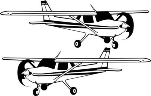 Cessna 150 152 aircraft sticker/decal 12&#034; wide!