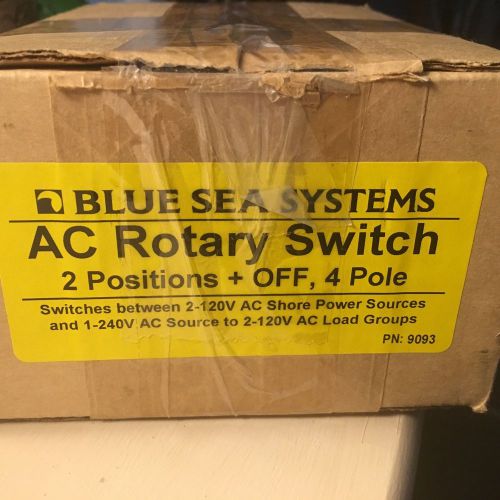 Blue sea 9093 ac rotary switch  120vac 32a off +2, 4 pole