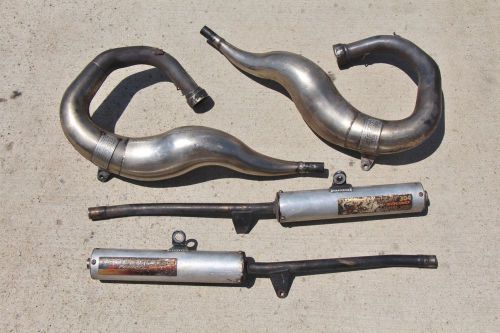 1987-2006 yamaha banshee pro circuit chrome exhaust pipes &amp; silencers j-5