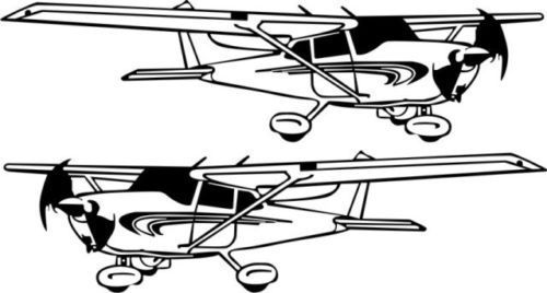 Cessna 182 vinyl sticker/decal 12&#034; wide by 3.17&#034; high!