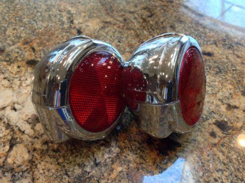 Chrome art deco electroline taillights for a 1932 1934 ford hot rod coupe scta