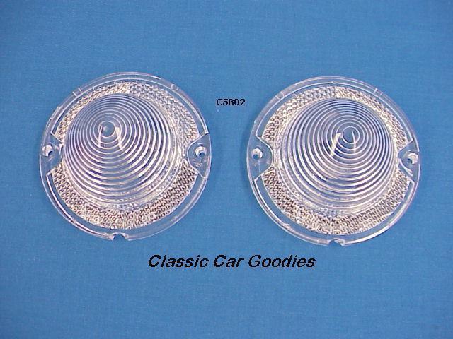 1958 chevy back up light lenses. brand new pair!