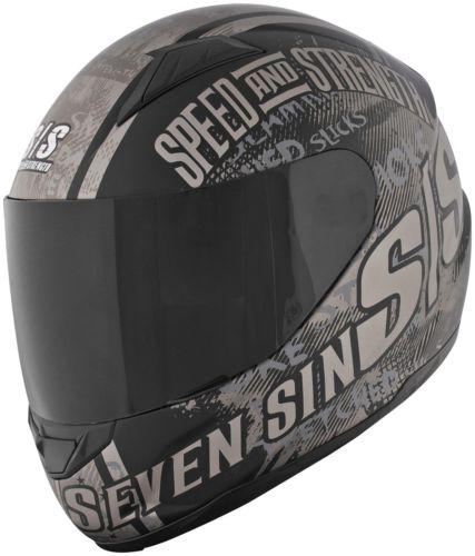 Speed and strength ss1500 motorcycle helmet seven sins black size x-small