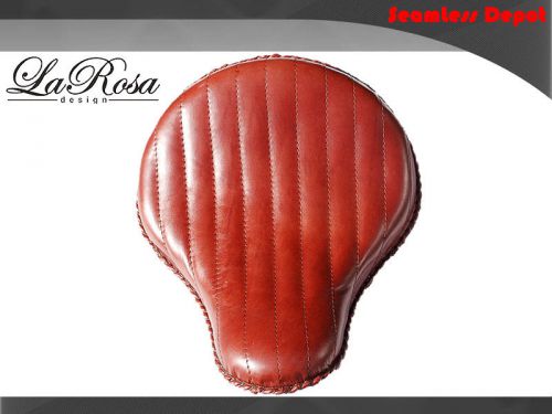 16&#034; larosa shedron leather tuk &amp; roll harley bobber rigid custom mount solo seat