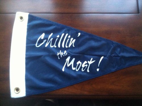 Chillin the most  flag navy pennant new 12 x18 inch kid rock detroit
