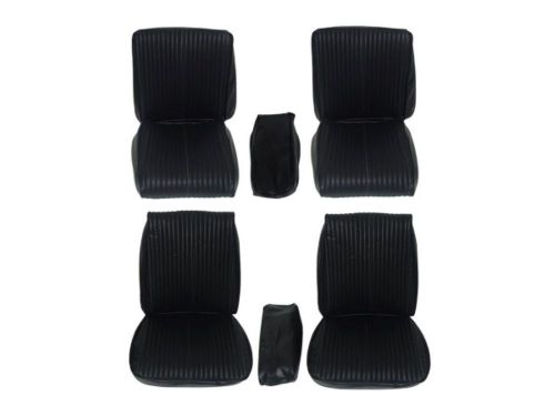 Pg classic 7718-buk-100 1967 coronet charger front bucket seat cover set(black)
