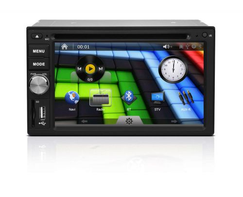Free camera 6.2&#034; car gps navigation radio stereo bluetooth ipod mp3 dvd player