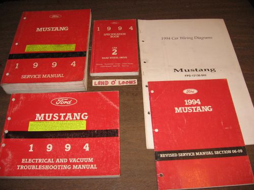 1994 ford mustang shop/service manual + evtm, wiring diagrams, &amp; specs book
