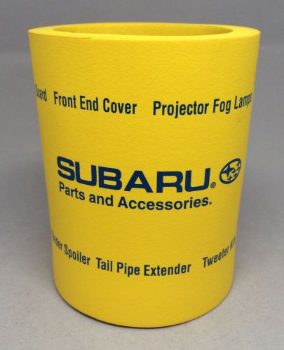 Subaru can koozie cooler parts accessories list blue yellow rally colors wrx sti