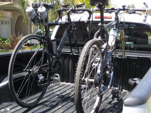 Locking bike mount for toyota tacoma &amp; tundra bed rail - bicycle rack