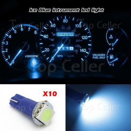 10x new t5 74 37 shifter dash instrument cluster led bulbs light ice blue