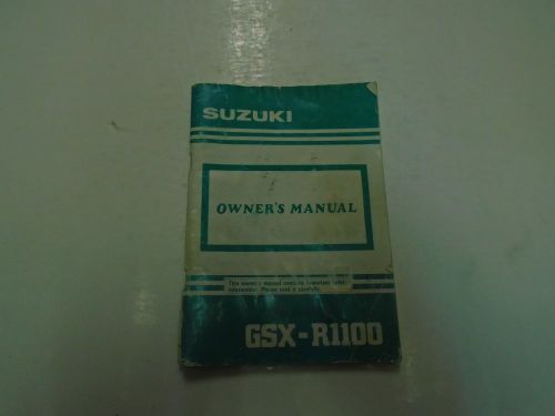 1992 suzuki gsx-r1100 gsxr1100 owners manual water damaged factory oem deal***