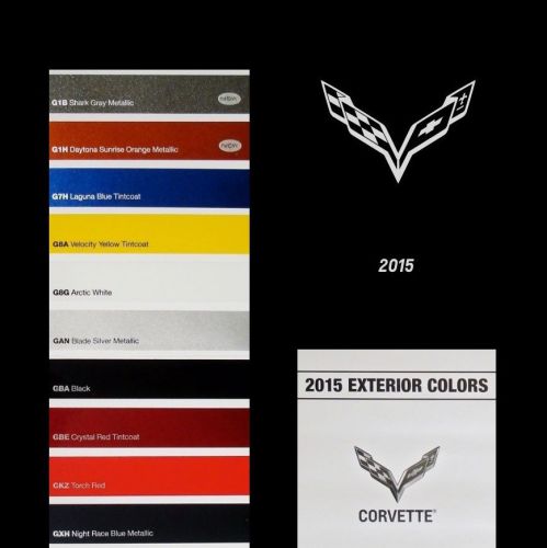 Corvette stingray 2015 - book brochure + paint chart - chevrolet - z51 lt1 coupe