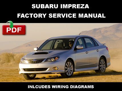 Subaru impreza wrx &amp; sti 2008 factory service repair workshop shop fsm manual