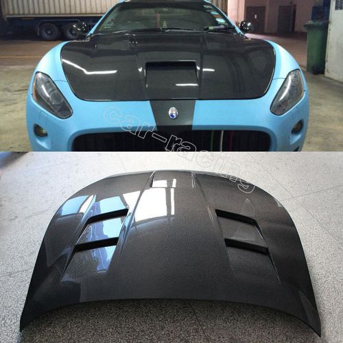Carbon fiber front hood engine covers fit for maserati gran turismo 2d 2008-2013
