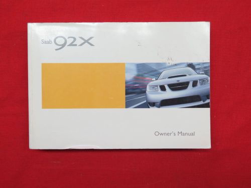 2005 saab 92x owners manual guide book