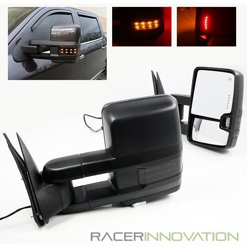For 2002 avalanche power/heated trailer towing mirrors/dark smoke lens signal