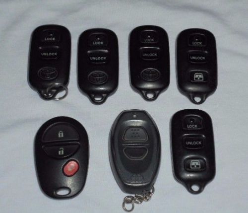 Lot of 7 toyota remote keyless entries tacoma sequoia 4runner vip rs 3000
