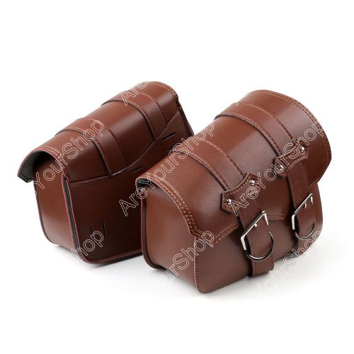 Motorcycle pu leather side bag saddle bag for harley sportster xl883 xl1200 c ay
