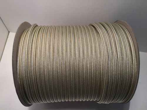 Anchor line 3/8&#034; x 150ft gold &amp; white double braid nylon/ rope  made in the usa