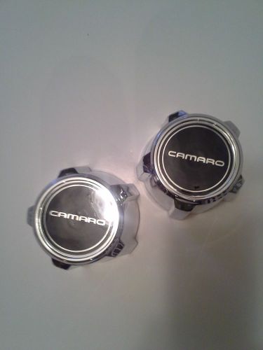 Cheverolet camaro wheel hub caps (chrome w/ black inset)