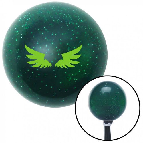 Green wing of royalty green metal flake shift knob with 16mm x 1.5