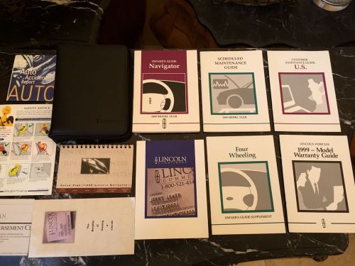 1999 lincoln navigator owners manual book set + case w/ free priority shipping!!