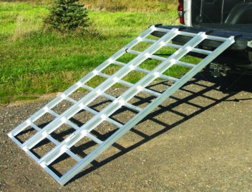 Heavy duty atv loading ramps 1750 l.b. aluminum extra wide tri folding 50&#034; x 78&#034;